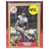 1987 TOPPS TOMMY JOHN CARD
