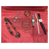 Bag of Fashion Watches & Wheat Pennies