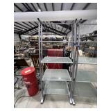 4-Tiered Glass Shelf 29"L x 24"W x 72"H