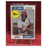 974 TOPPS HOF LOU BROCK CARD