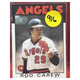 1986 TOPPS HOF ROD CAREW CARD