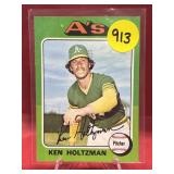 HIGH GRADE VINTAGE 1975 TOPPS KEN HOLTZMAN
