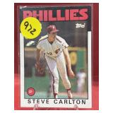1986 TOPPS HOF STEVE CARLTON CARD