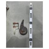 3 pc level, clamp & castor wheel