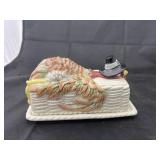 Fitz & Floyd Pilgrims Progress Stick Butter Cover