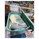 Large Machine Stitched Quilt in Plastic Tote w/Lid