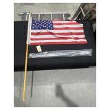 American Flag & 2 Poles