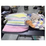Quilt Top & Crocheted Afghan