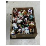 Box of Blown Glass Christmas Ornaments