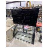 3-Tiered Glass TV Mount/Table w/TCL Roku TV