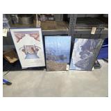 3 Pcs - Framed Wall Art 20"x32"