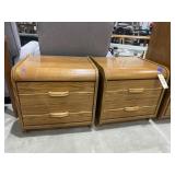 Pair 2-Drawer Night Stands 22"L x 18"W x 22"H