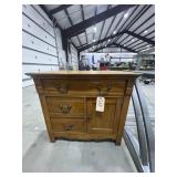 3-Drawer 1 Door Side Table 32"L x 18"W x 29"H
