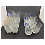 12 - Assorted Cut Glass Tumblers