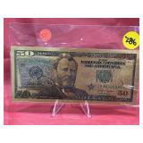 Gold Foil $50 Note