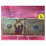 Michael Jordan Gold Foil $100 Note