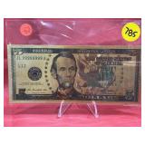 Gold Foil $5 Note
