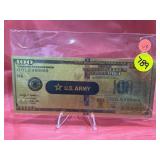 US Army Gold Foil $100 Note