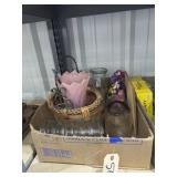 Wicker Basket - Vases - Faux Flower Picks