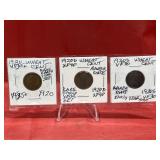 1920 PDS (3) Wheat Cents Rarer Year Set
