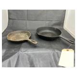 2 - Cast Iron Skillets 6" & 8"