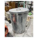 Metal Trash Bin w/Lid & Fry Baskets
