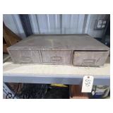 3-Drawer Metal Organizer w/Contents