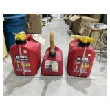 3 Plastic Gas Cans - 2-1/2 & 1-1/2 Gal