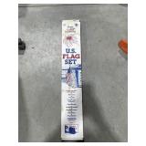 US Flag Set - Pole - Flag - Eagle in box3