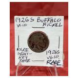 1926 S Buffalo Nickel Key Date Rare VG10