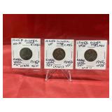 (3) War Nickels 1945 PDS Rarer Year Set VG-VF25