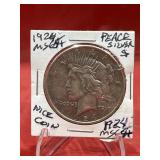 1924 Peace Silver Dollar MS-65+ Nice Coin Silver