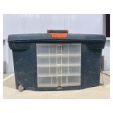 Plastic Toolbox w/Assorted Grooming Supplies