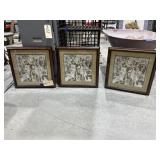 3 Pcs - Framed Native American Wall Art