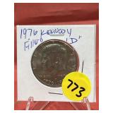 1976-D Kennedy Half Dollar - Filled D