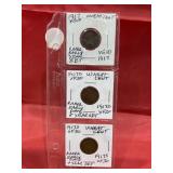 1917 PDS (3) Wheat Cents Rarer Early Year Set