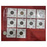 (10) Indian Head Cents 1880-1889 Rarer Year