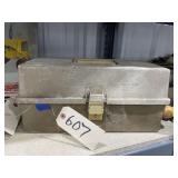 Plastic Table Box w/Fishing Line & Tackle