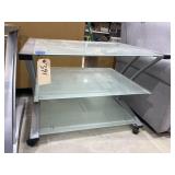 3-Tiered Glass Shelf 32"L x 24"W x 25"H - As Is