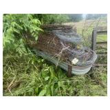 Raised Planter w/Barbed Wire & More in Pile