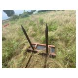 2-Spear Hay Spike Skid Loader Attachment