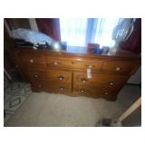 7-Drawer Wood Dresser 64"L x 18"W x 33"H