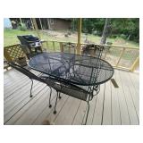 Wrought Iron Patio Table w/4 Chairs