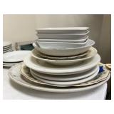Pile of Dishes - Continental Airlines Plates