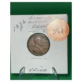 1936-P Lincoln Wheat Cent Very Fine