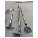 3 Pcs - Scraper - Digger - Pointed Hoe
