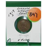 1919-S Lincoln Wheat Cent Very Fine