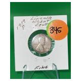 1919-P Lincoln Wheat Cent Fine