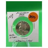 1958-P 90% Silver Franklin Half Dollar