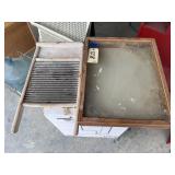 Vintage Wash Board & Shadow Box